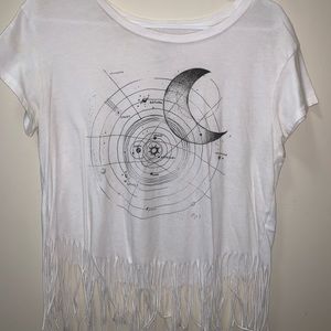 Planet White Crop Top